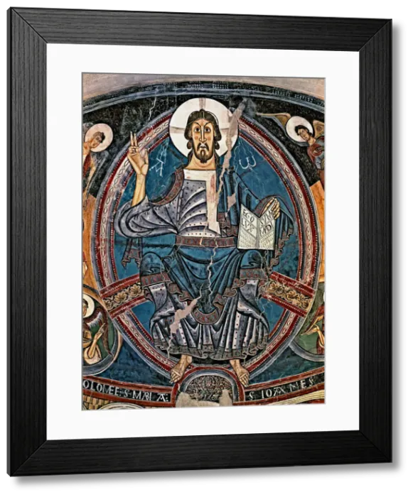 Framed Print : Pantocrator. Mural painting from the apse of the church of San Clemente de Taüll (Lleida) Framed Print : Pantocrator. Mural painting from the apse of the church of San Clemente de Taüll (Lleida)