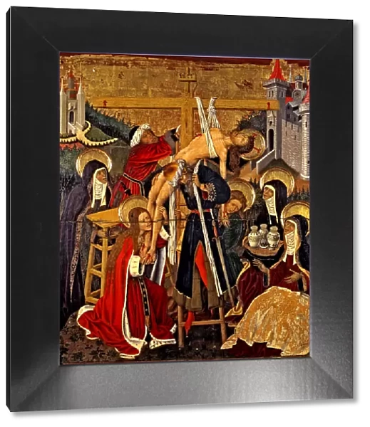 Altarpiece of the Transfiguration. Table of the Descent from the Cross in the predella