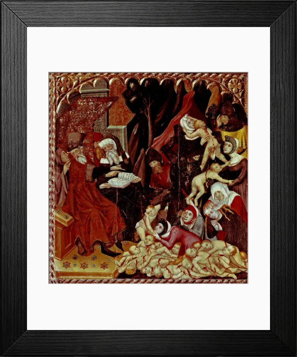 Framed Print : Altarpiece of St. Francis and Franciscan orders. Table of Slaughter of the Innocents Framed Print : Altarpiece of St. Francis and Franciscan orders. Table of Slaughter of the Innocents