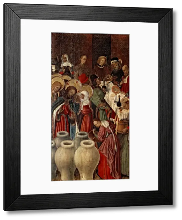 Framed Print : Altarpiece of the Transfiguration, detail of the table showing the Canaan Weddings Framed Print : Altarpiece of the Transfiguration, detail of the table showing the Canaan Weddings