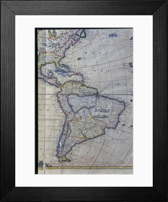 Framed Print : Map of South America, West Indies, Central America and east coast of North America Atlas Framed Print : Map of South America, West Indies, Central America and east coast of North America Atlas
