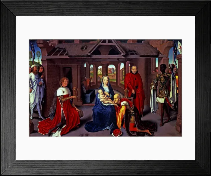 Framed Print : The Adoration of the Magi (the Magi are portraits of Carlos the Fearless and Philip Framed Print : The Adoration of the Magi (the Magi are portraits of Carlos the Fearless and Philip