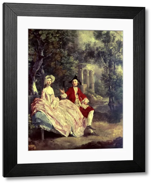 Framed Print : Conversation in the Park, detail of the canvas by Thomas Gainsborough Framed Print : Conversation in the Park, detail of the canvas by Thomas Gainsborough