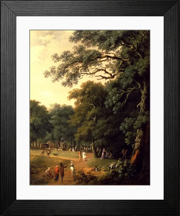 Framed Print : Corner of Prater, Vienna, canvas by Laurenz Sanscha Framed Print : Corner of Prater, Vienna, canvas by Laurenz Sanscha