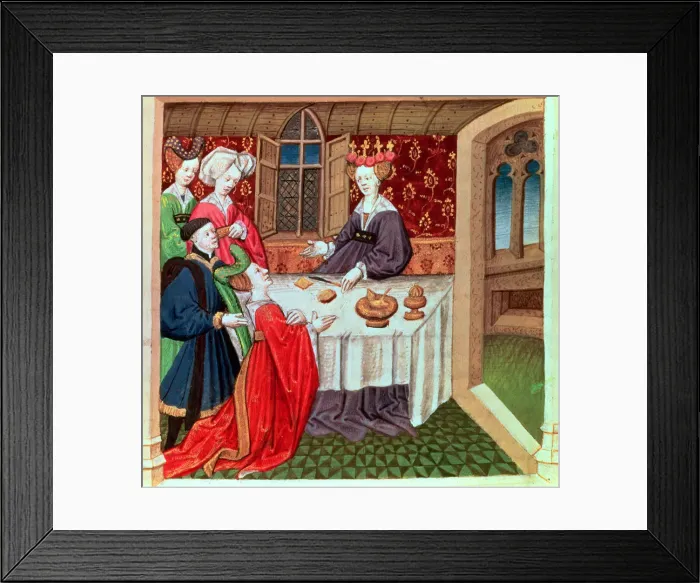Framed Print : The legend of Tristan, illustration from a manuscript of the 15th century Framed Print : The legend of Tristan, illustration from a manuscript of the 15th century