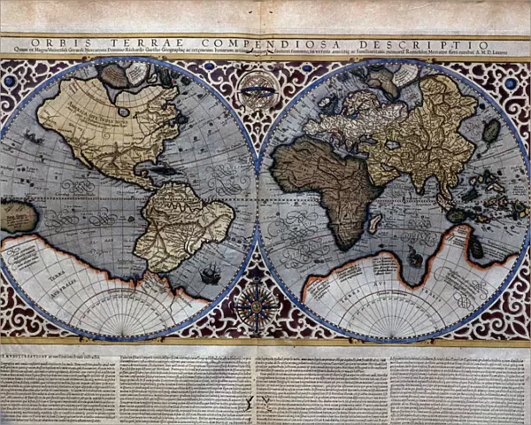 Atlas of Gerardus Mercator, 1595. World Map