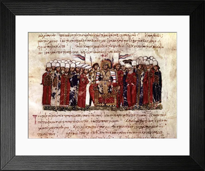 Framed Print : Chronicle of Ioannes ho Skylitzes. Miniature showing the punishment to the accomplices Framed Print : Chronicle of Ioannes ho Skylitzes. Miniature showing the punishment to the accomplices
