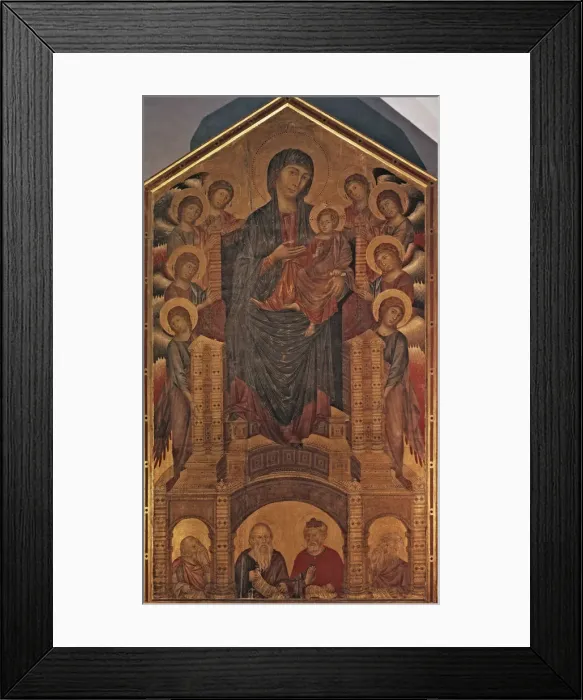 Framed Print : Madonna on the throne, work by Cimabue Framed Print : Madonna on the throne, work by Cimabue