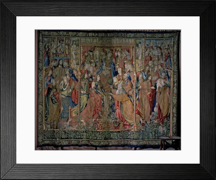 Framed Print : Episodes from the Life of the Virgin, tapestry documented in 1509 Framed Print : Episodes from the Life of the Virgin, tapestry documented in 1509