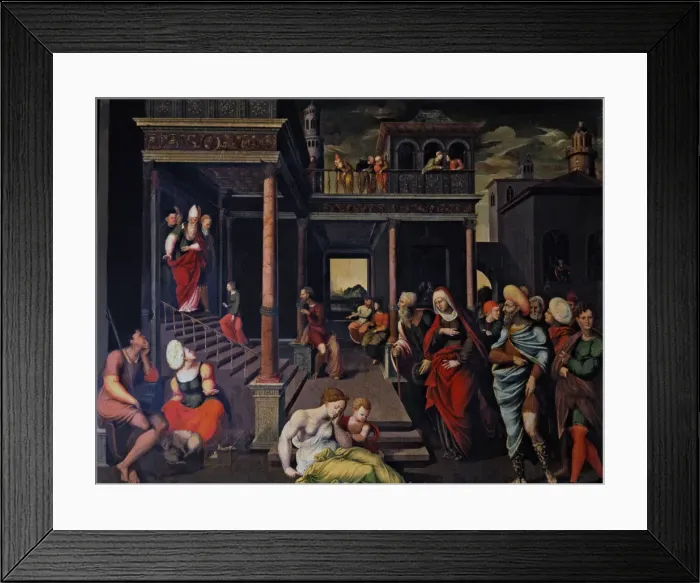 Framed Print : Altarpiece of St. John the Baptist, detail Presentation in the Temple Framed Print : Altarpiece of St. John the Baptist, detail Presentation in the Temple
