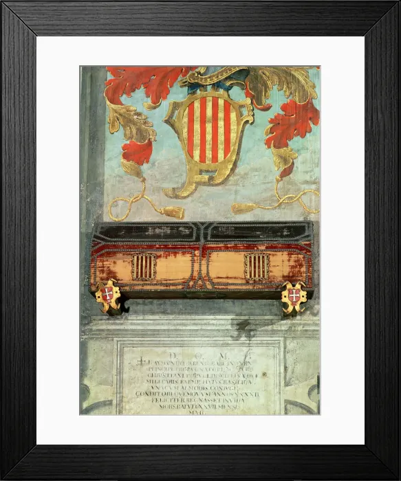 Framed Print : Wall Paintings and tomb of the Count of Barcelona Ramon Berenguer I the Older (1024 - 1076) Framed Print : Wall Paintings and tomb of the Count of Barcelona Ramon Berenguer I the Older (1024 - 1076)