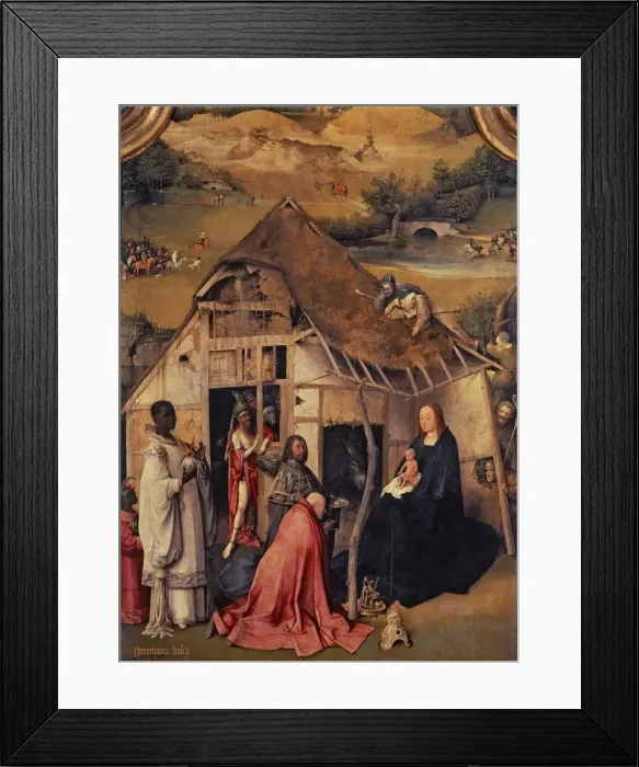 Framed Print : The Adoration of the Magi work by Hieronymus Bosch Framed Print : The Adoration of the Magi work by Hieronymus Bosch