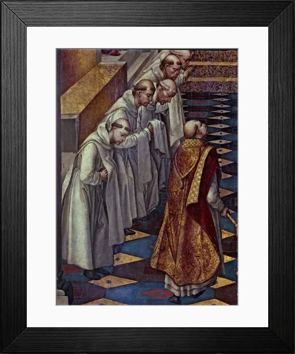 Framed Print : Appearance of the Virgin to a community, detail Framed Print : Appearance of the Virgin to a community, detail