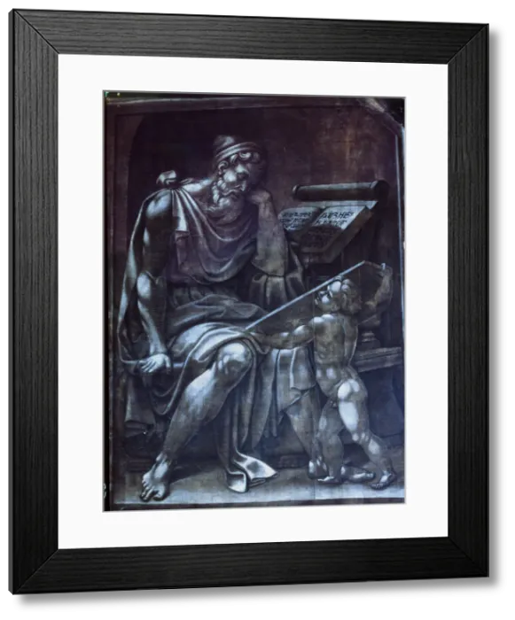 Framed Print : Paintings on the door of the organ of Barcelona Cathedral, detail (1563) Framed Print : Paintings on the door of the organ of Barcelona Cathedral, detail (1563)