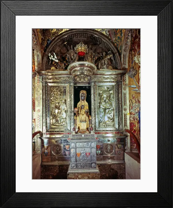 Framed Print : Room decorated with the image of the Virgin of Montserrat The Black Madonna (The Moreneta) (1947) Framed Print : Room decorated with the image of the Virgin of Montserrat The Black Madonna (The Moreneta) (1947)