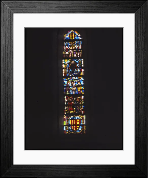 Framed Print : Stained glass window of the Chapter House of the Monastery of Santa Maria de Pedralbes in Barcelona Framed Print : Stained glass window of the Chapter House of the Monastery of Santa Maria de Pedralbes in Barcelona