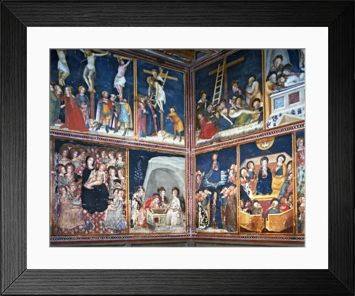 Framed Print : Chapel of Saint Michael or day cell, oil by Ferrer Bassa, 1346, in the Monastery of Pedralbes Framed Print : Chapel of Saint Michael or day cell, oil by Ferrer Bassa, 1346, in the Monastery of Pedralbes