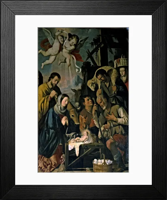 Framed Print : Adoration of the Shepherds, oil on canvas Framed Print : Adoration of the Shepherds, oil on canvas