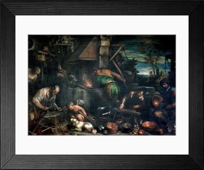 Framed Print : The Forge of Vulcan, oil on canvas Framed Print : The Forge of Vulcan, oil on canvas