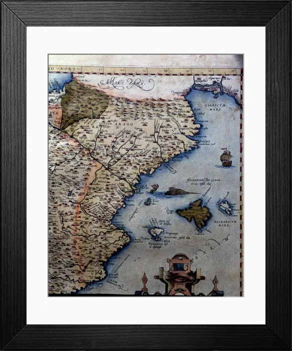 Framed Print : Theatrum Orbis Terrarum by Abraham Ortelius, Antwerp, 1574, map of the Kingdom Framed Print : Theatrum Orbis Terrarum by Abraham Ortelius, Antwerp, 1574, map of the Kingdom
