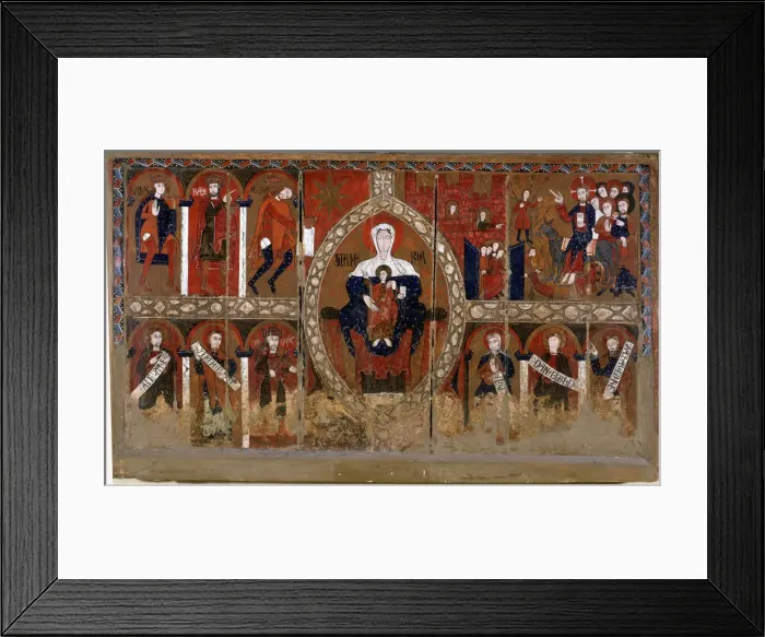 Framed Print : Espinelves Frontal (or the three kings), panel painting Framed Print : Espinelves Frontal (or the three kings), panel painting