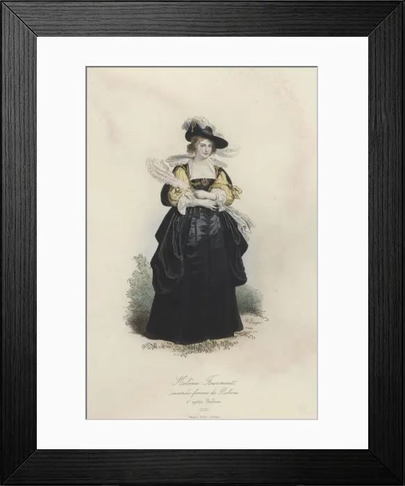 Framed Print : Helene Fourment, second wife of Rubens, engraving, 1870 Framed Print : Helene Fourment, second wife of Rubens, engraving, 1870