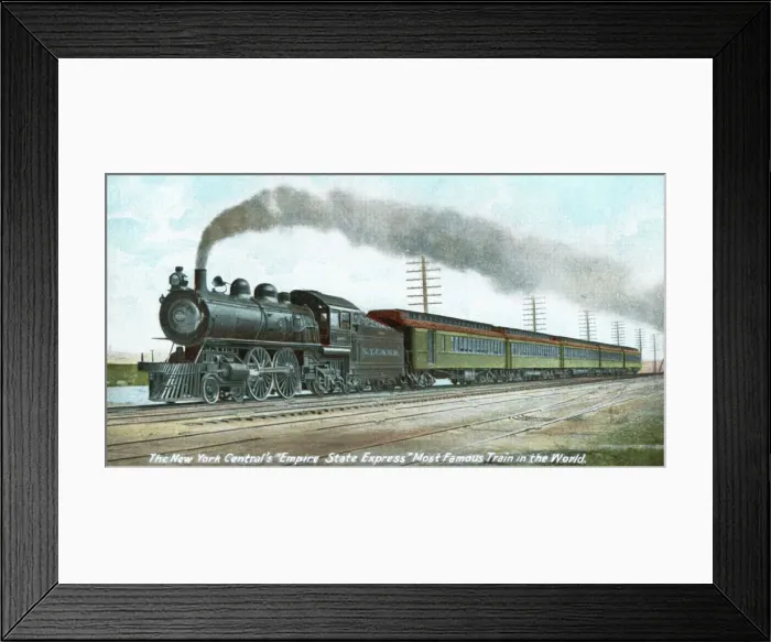 Framed Print : The train Empire State Express entering Central Station in New York, 1910 Framed Print : The train Empire State Express entering Central Station in New York, 1910