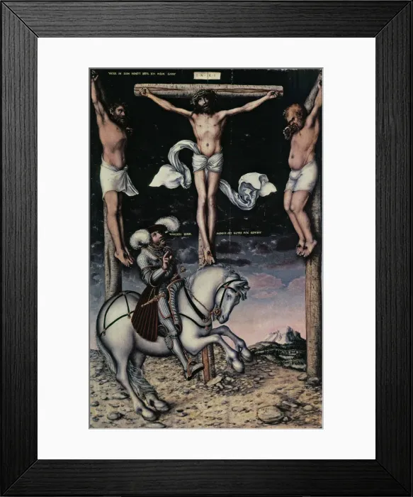 Framed Print : The Calvary, work by Lucas Cranach the Elder Framed Print : The Calvary, work by Lucas Cranach the Elder