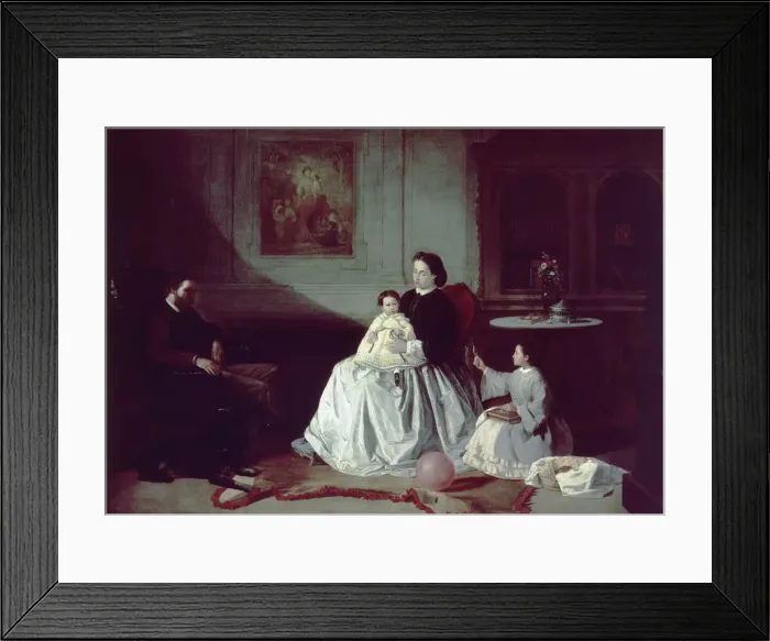 Framed Print : Family Portrait by Valeriano Dominguez Becquer Framed Print : Family Portrait by Valeriano Dominguez Becquer
