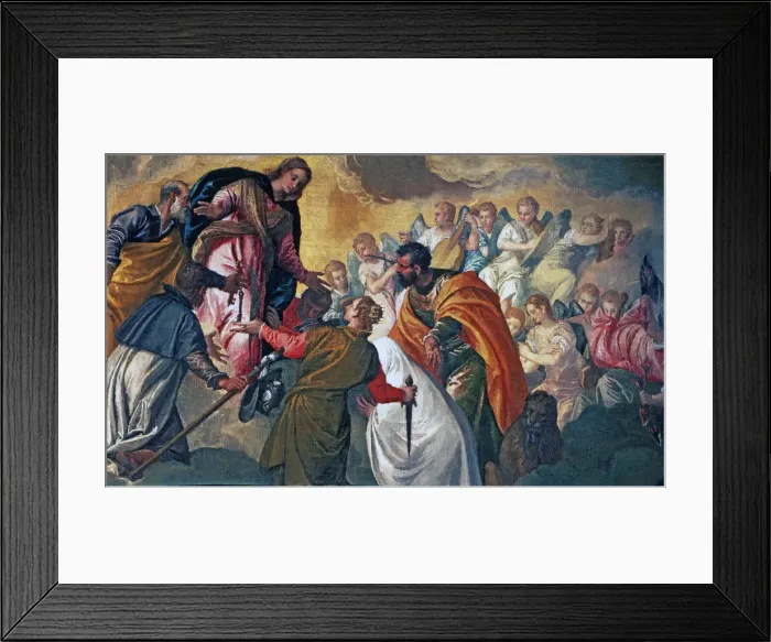 Framed Print : Battle of Lepanto, detail of the top of the canvas by Paolo Veronese Framed Print : Battle of Lepanto, detail of the top of the canvas by Paolo Veronese