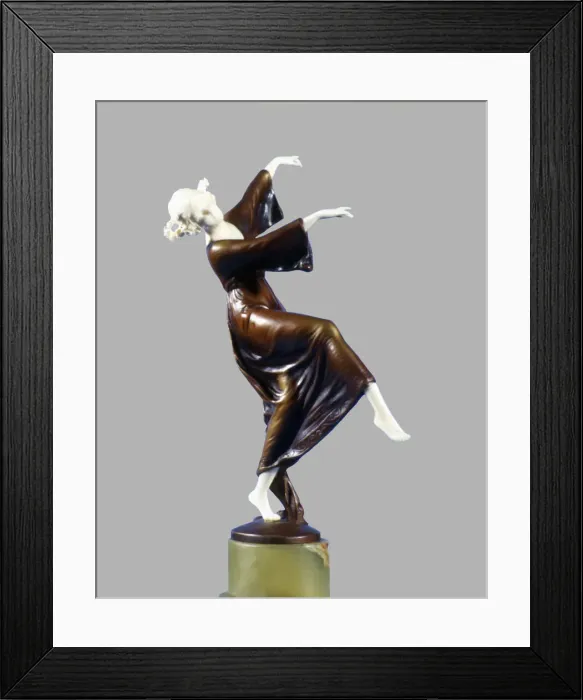 Framed Print : Dancer in bronze and ivory Framed Print : Dancer in bronze and ivory