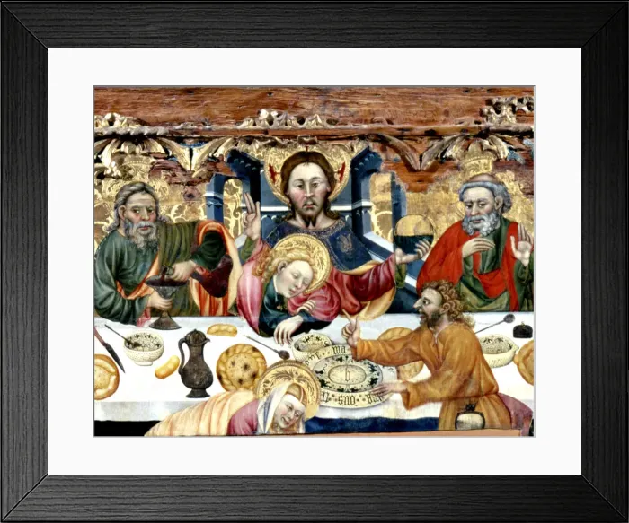 Framed Print : Holy Communion, tempera on wood by Jaume Ferrer Framed Print : Holy Communion, tempera on wood by Jaume Ferrer