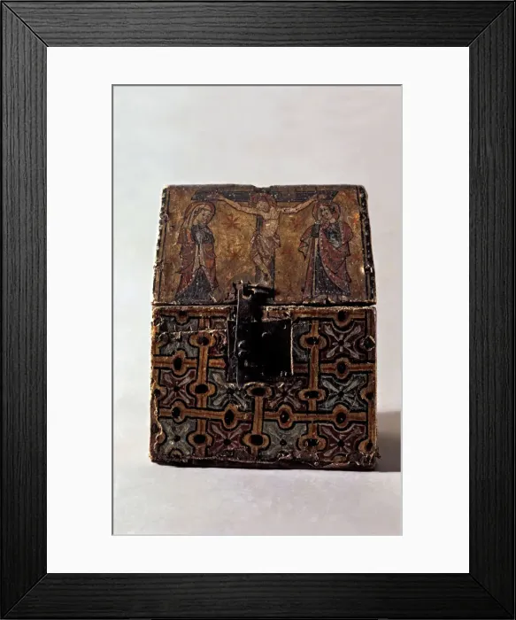 Framed Print : Chest - Sacrarium, made in polychromed wood Framed Print : Chest - Sacrarium, made in polychromed wood