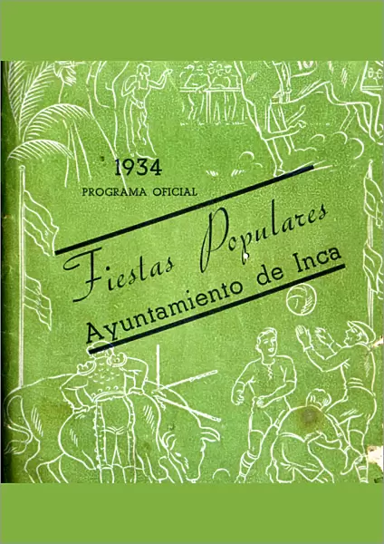 Programme of the Festivities of Inca (Majorca) in 1934
