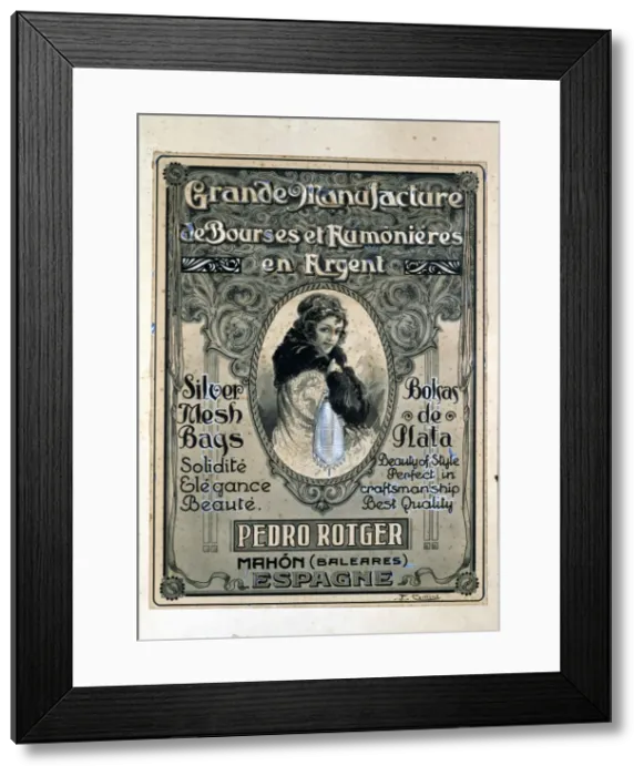 Framed Print : Poster of a costume jewellery factory in Mahon, Menorca Framed Print : Poster of a costume jewellery factory in Mahon, Menorca