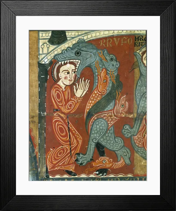 Framed Print : Front of the altar in the chapel of Santa Margarita, detail Table with scenes of Framed Print : Front of the altar in the chapel of Santa Margarita, detail Table with scenes of