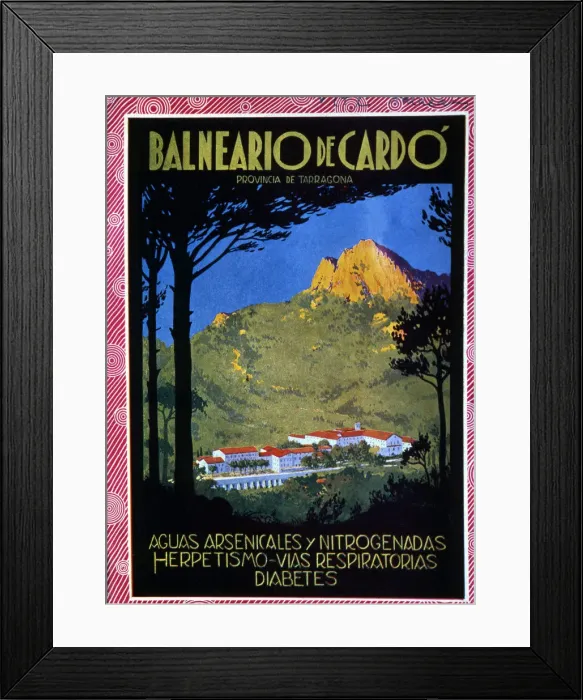 Framed Print : Advertisement of the Cardo Spa (Tarragona) Framed Print : Advertisement of the Cardo Spa (Tarragona)