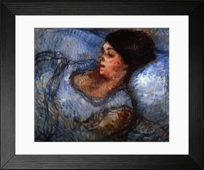 Framed Print : Reclining Woman, 1908, painting by Isidre Nonell Framed Print : Reclining Woman, 1908, painting by Isidre Nonell