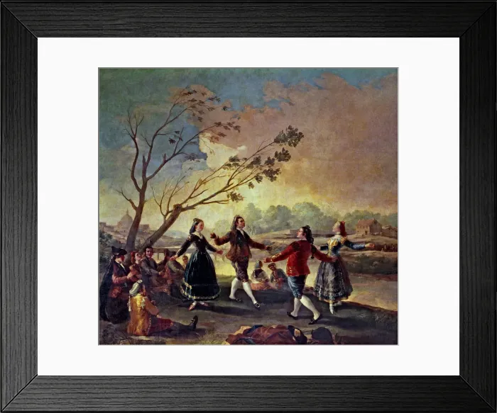 Framed Print : Dancing on the banks of Manzanares river, 1777, oil painting by Francisco de Goya Framed Print : Dancing on the banks of Manzanares river, 1777, oil painting by Francisco de Goya