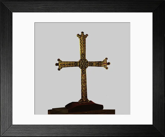 Framed Print : Victoria Cross, year 908, preserved in the Holy Chamber of the Oviedo Cathedral Framed Print : Victoria Cross, year 908, preserved in the Holy Chamber of the Oviedo Cathedral