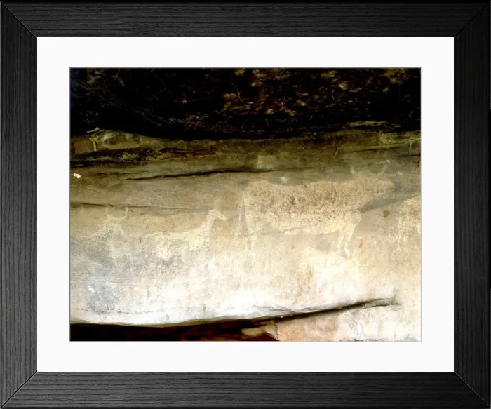 Framed Print : Cave paintings in the Abrigo del Navazo Framed Print : Cave paintings in the Abrigo del Navazo