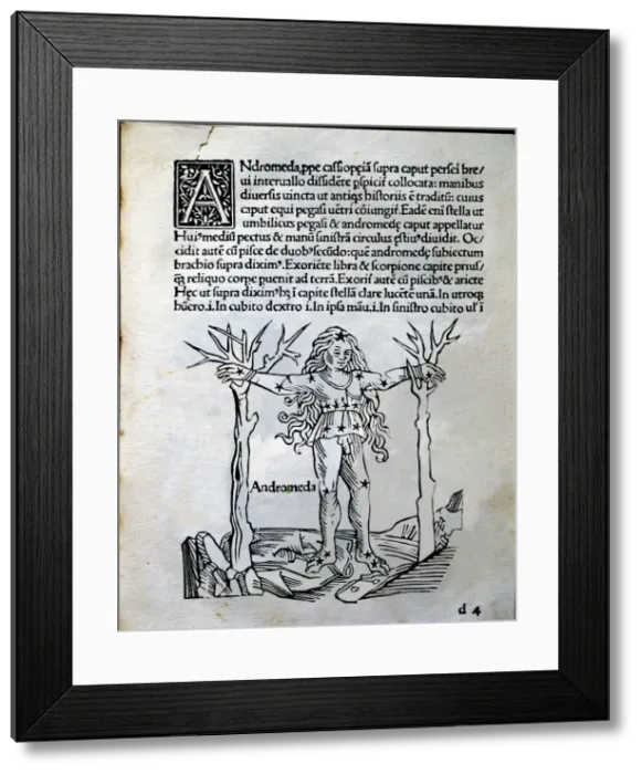 Framed Print : Andromeda, mithological interpretation of the constellations, engraving from Astronomicon Framed Print : Andromeda, mithological interpretation of the constellations, engraving from Astronomicon