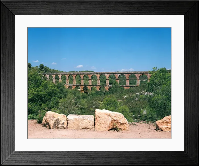 Framed Print : Roman aqueduct in Tarragona, known as the Devils Bridge. 1st century Framed Print : Roman aqueduct in Tarragona, known as the Devils Bridge. 1st century