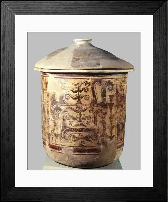Framed Print : Archena glass. Ceramics with zoomorphic and floral decoration from the necropolis of Archena Framed Print : Archena glass. Ceramics with zoomorphic and floral decoration from the necropolis of Archena