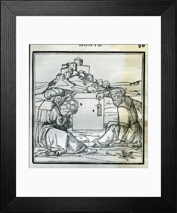 Framed Print : Engraving from De Arquitectura, Venice edition of 1511, from the work of Vitruvius Framed Print : Engraving from De Arquitectura, Venice edition of 1511, from the work of Vitruvius