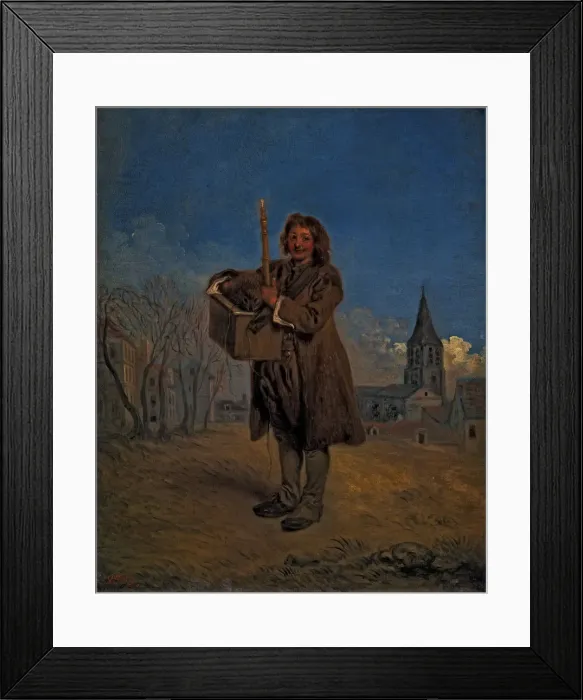 Framed Print : Oil on canvas by Jean-Antoine Watteau entitled The Savoyard Boy with marmot (1716) Framed Print : Oil on canvas by Jean-Antoine Watteau entitled The Savoyard Boy with marmot (1716)