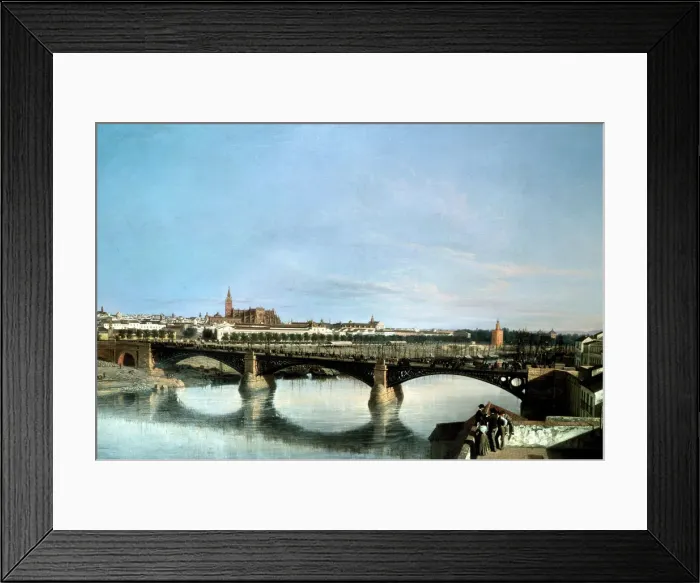 Framed Print : A view of Seville, oil on canvas, 1862 Framed Print : A view of Seville, oil on canvas, 1862
