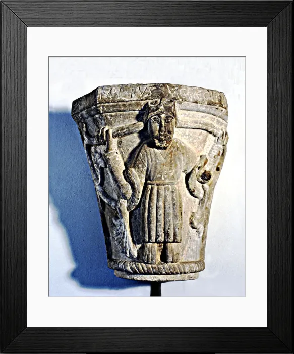 Framed Print : Capital from the crypt of the church of San Pedro de Madrona Framed Print : Capital from the crypt of the church of San Pedro de Madrona
