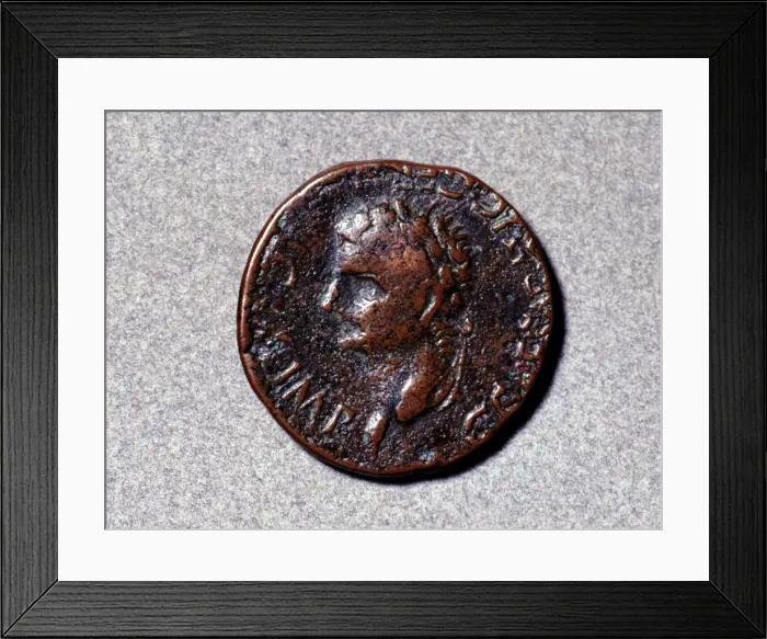 Framed Print : Roman coin from the first half of the 1st Framed Print : Roman coin from the first half of the 1st