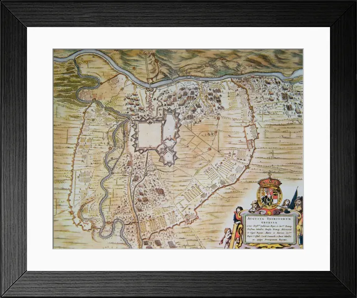 Framed Print : Plan of the citadel of Turin during the siege of 1640 Framed Print : Plan of the citadel of Turin during the siege of 1640